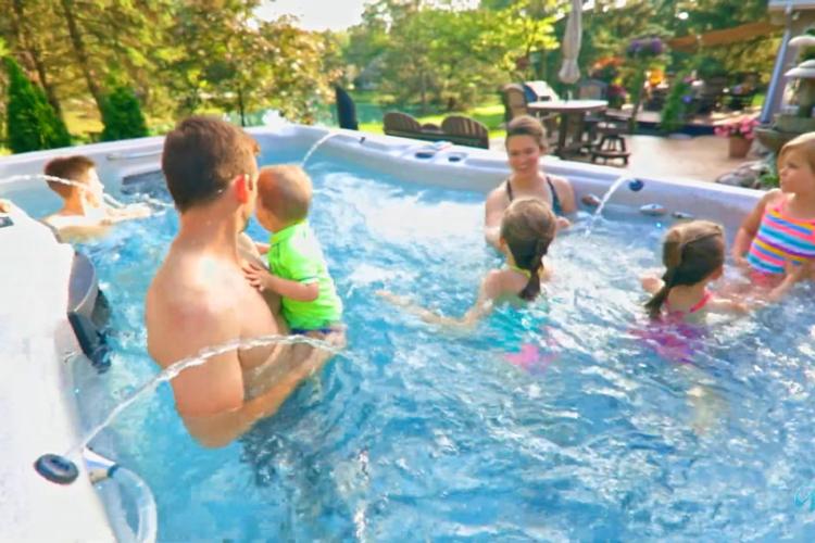 Family in SwimSpa