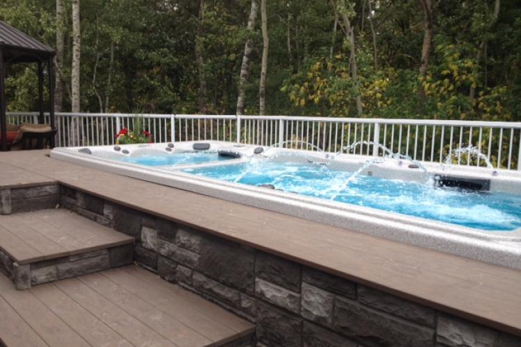 Swim Spa stone surround